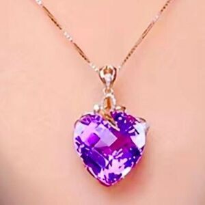 AYC 18k Gold Vermeil & Amethyst Heart Pendant